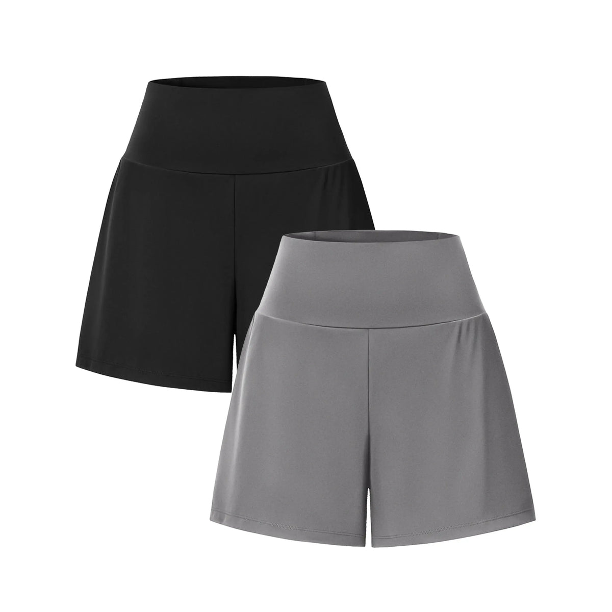 Super High Waisted 2-in-1 InstantCool Yoga Shorts 7" with Pockets Set