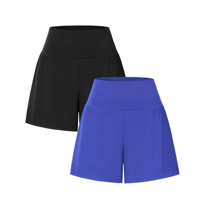 Super High Waisted 2-in-1 InstantCool Yoga Shorts 7" with Pockets Set