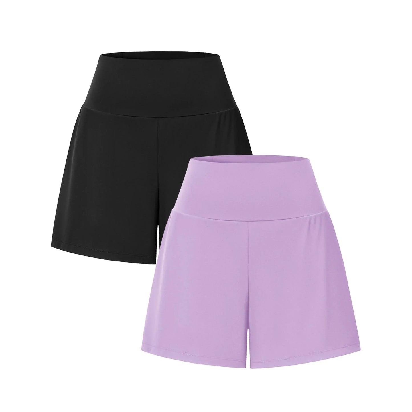 Super High Waisted 2-in-1 InstantCool Yoga Shorts 7" with Pockets Set