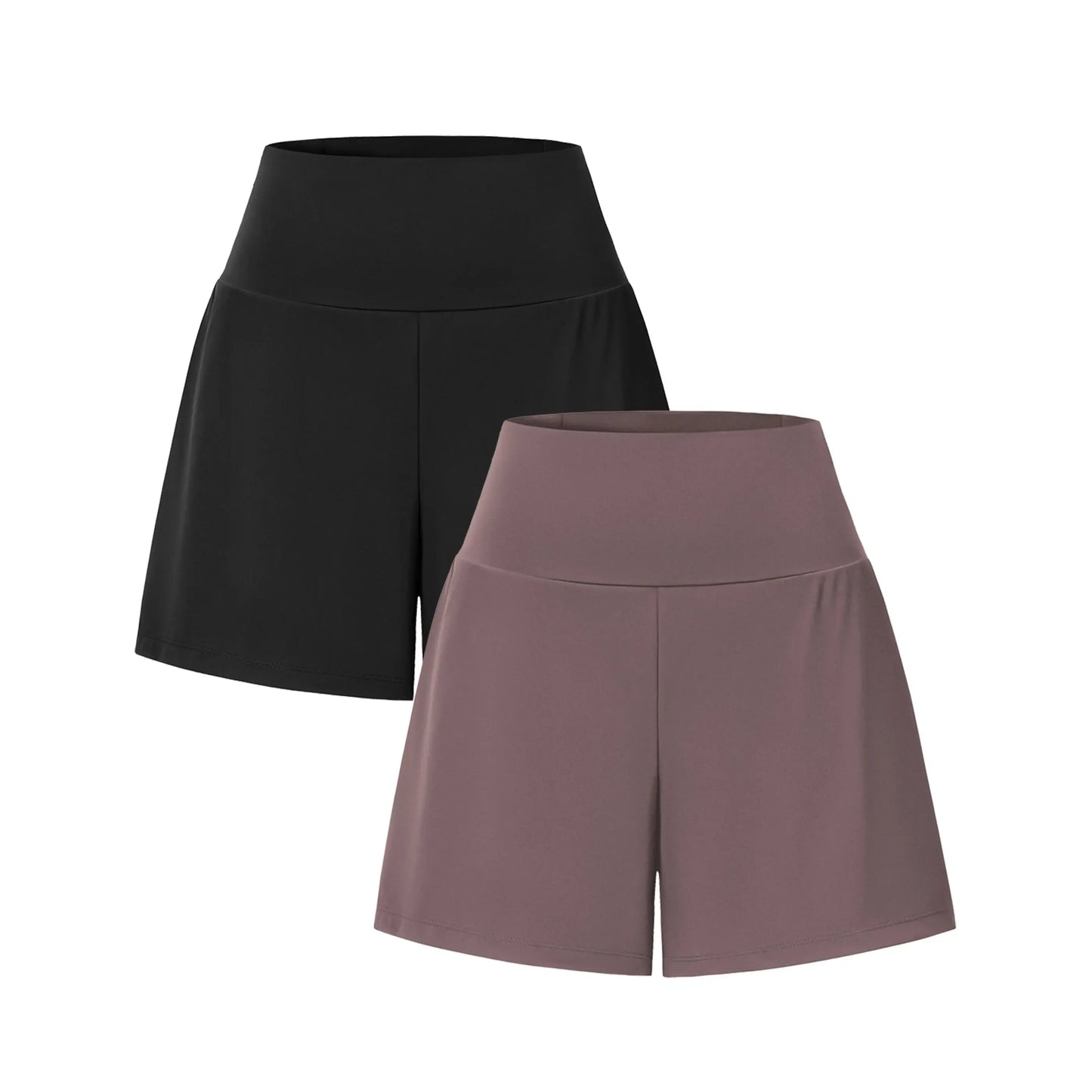 Super High Waisted 2-in-1 InstantCool Yoga Shorts 7" with Pockets Set