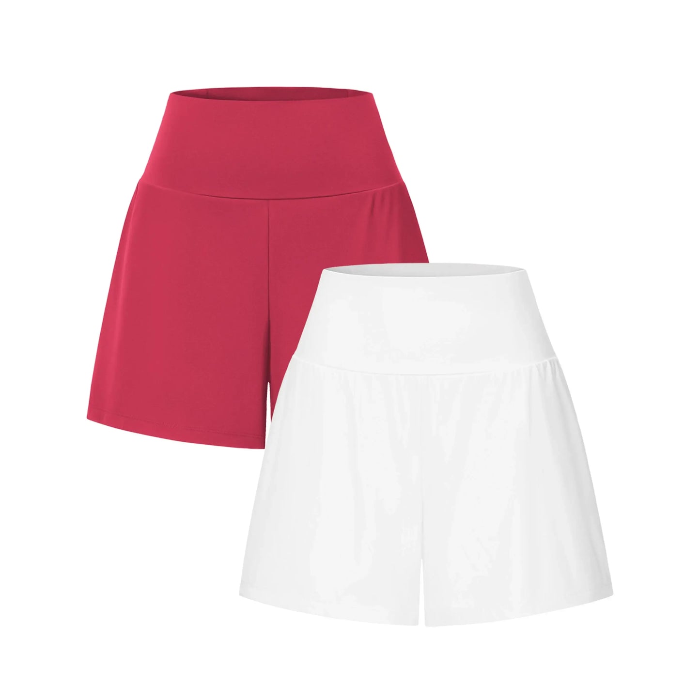 Super High Waisted 2-in-1 InstantCool Yoga Shorts 7" with Pockets Set