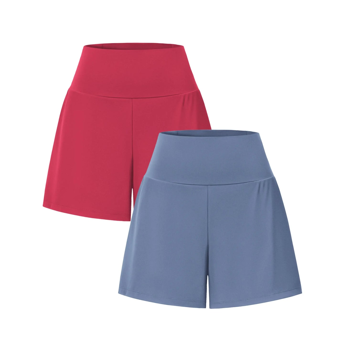 Super High Waisted 2-in-1 InstantCool Yoga Shorts 7" with Pockets Set