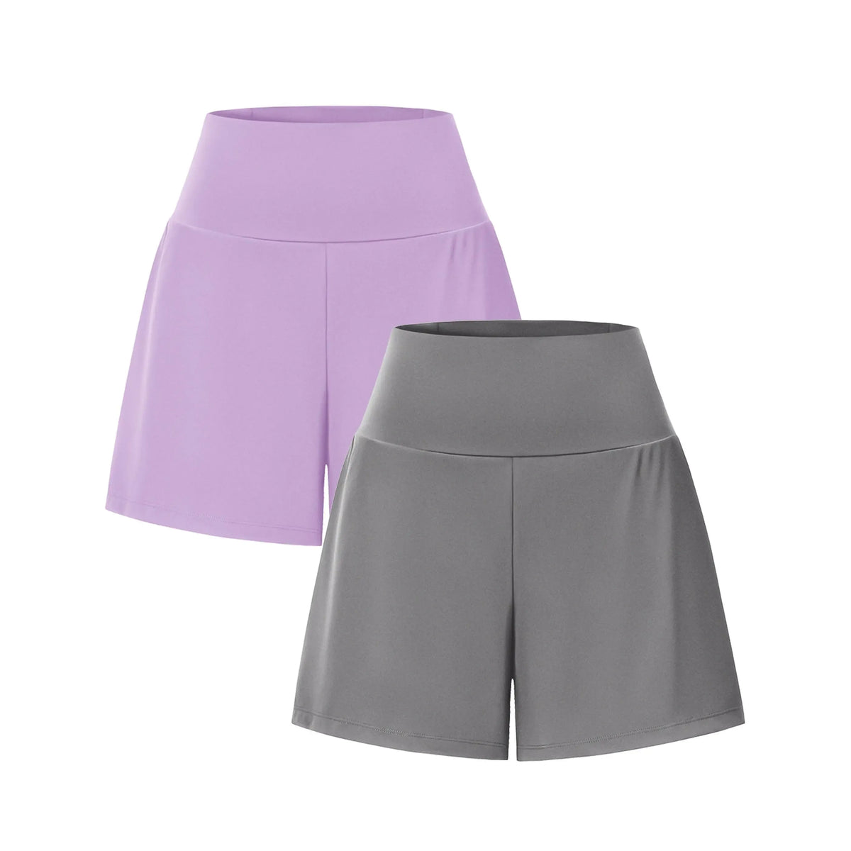 Super High Waisted 2-in-1 InstantCool Yoga Shorts 7" with Pockets Set