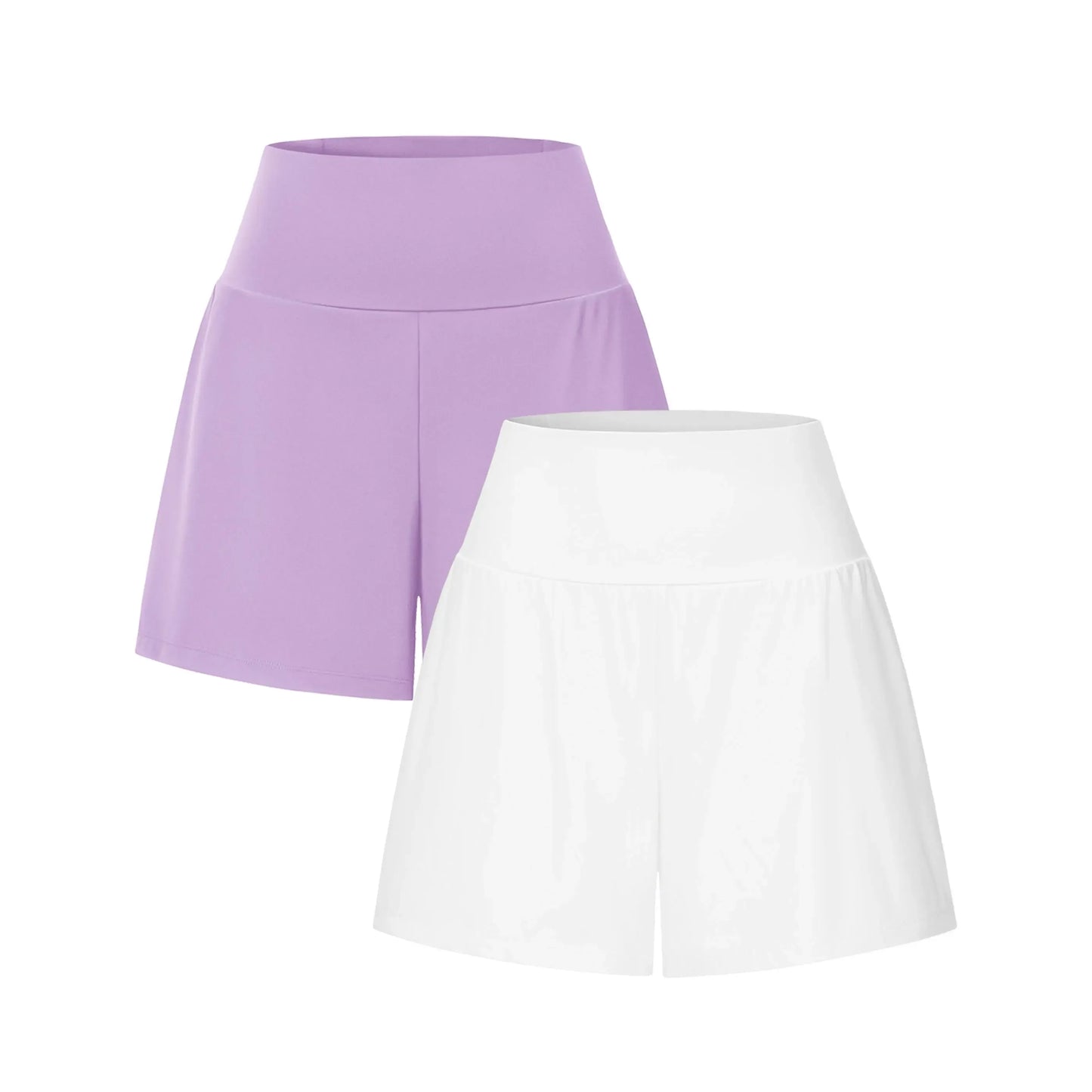 Super High Waisted 2-in-1 InstantCool Yoga Shorts 7" with Pockets Set
