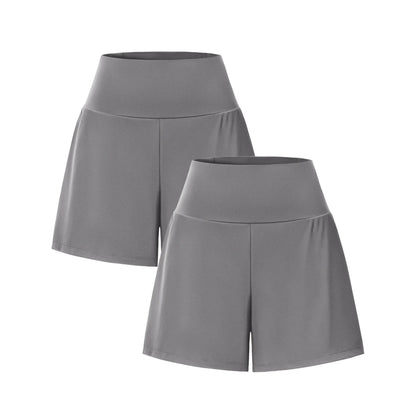 Super High Waisted 2-in-1 InstantCool Yoga Shorts 7" with Pockets Set