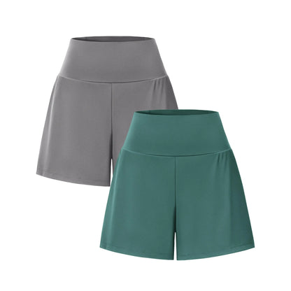 Super High Waisted 2-in-1 InstantCool Yoga Shorts 7" with Pockets Set