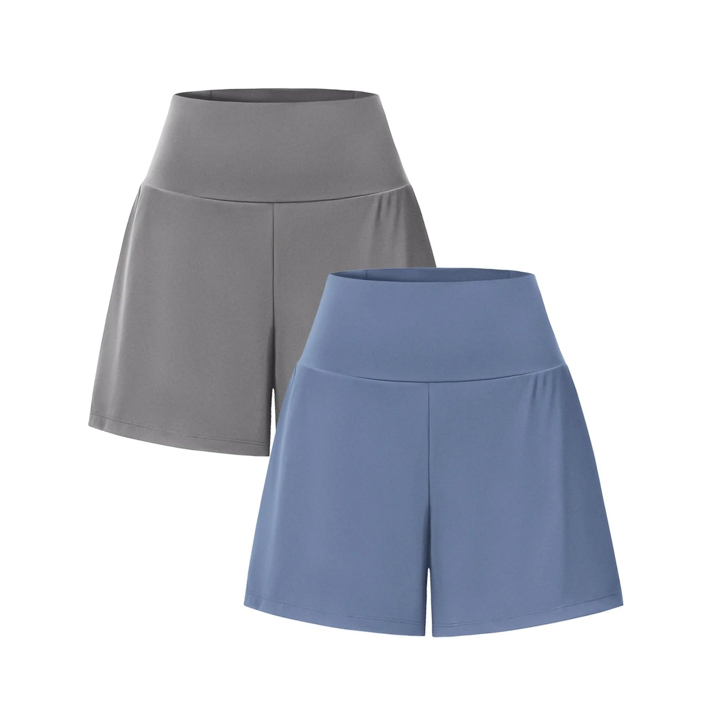 Super High Waisted 2-in-1 InstantCool Yoga Shorts 7" with Pockets Set