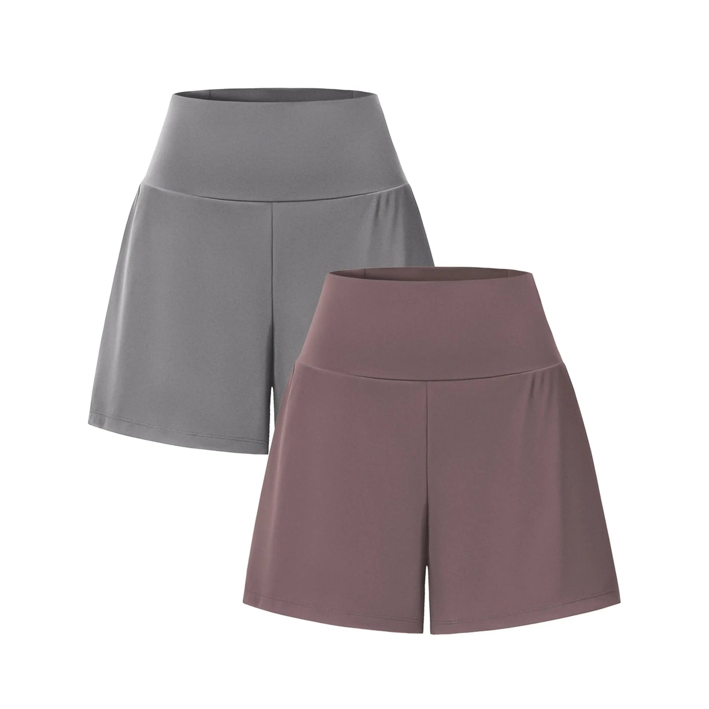 Super High Waisted 2-in-1 InstantCool Yoga Shorts 7" with Pockets Set
