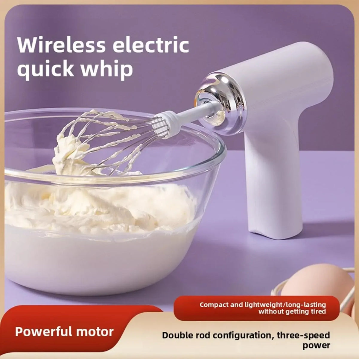 Cordless Electric Hand Mixer Whisk