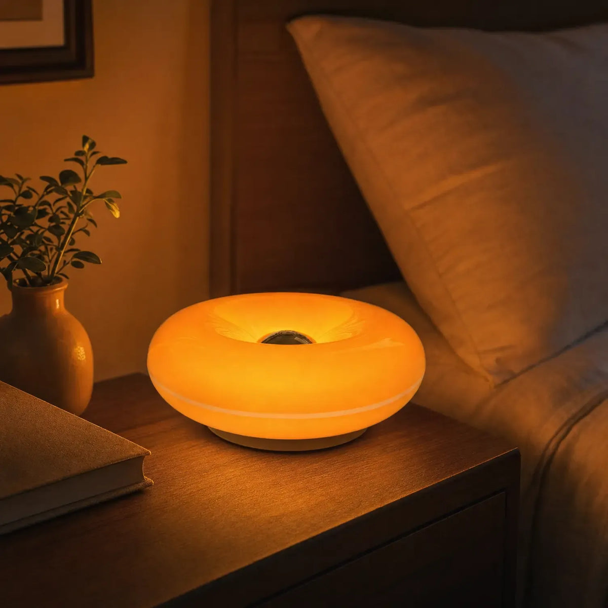 Aesthetic Doughnut LED Night Lamp - 2026 Easter Festive Decor, Touch & Remote Control, Warm & Cozy Glow, Whimsy Room Decor, Bedroom Lamps,sohochic