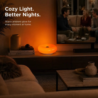 Aesthetic Doughnut LED Night Lamp - 2026 Easter Festive Decor, Touch & Remote Control, Warm & Cozy Glow, Whimsy Room Decor, Bedroom Lamps,sohochic