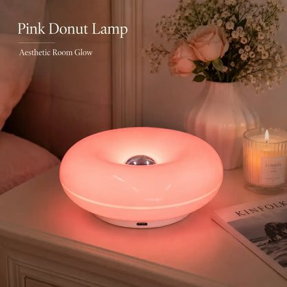 Aesthetic Doughnut LED Night Lamp - 2026 Easter Festive Decor, Touch & Remote Control, Warm & Cozy Glow, Whimsy Room Decor, Bedroom Lamps,sohochic