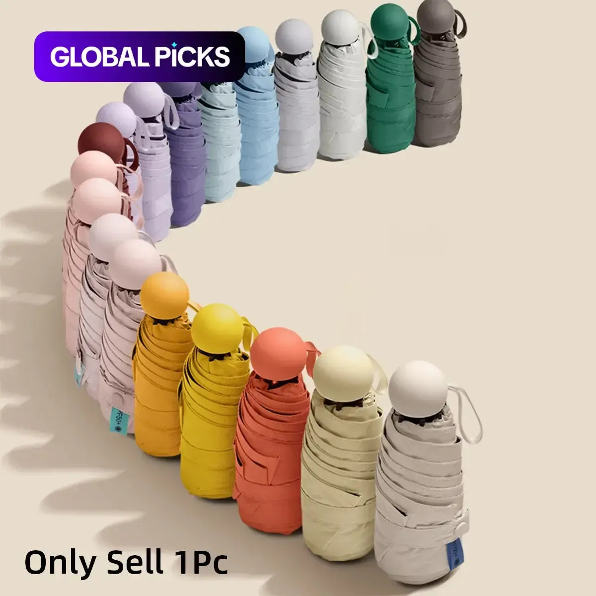 Compact Folding Travel Umbrella