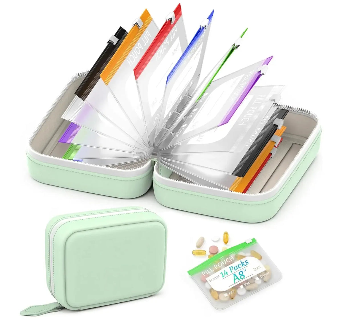 Travel Pill Organizer Set