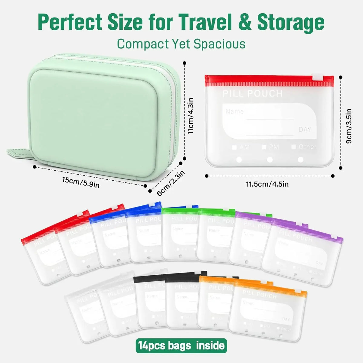 Travel Pill Organizer Set