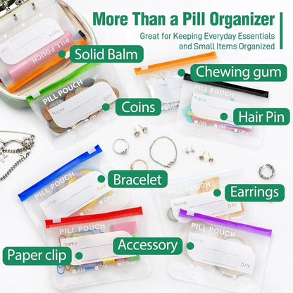 Travel Pill Organizer Set