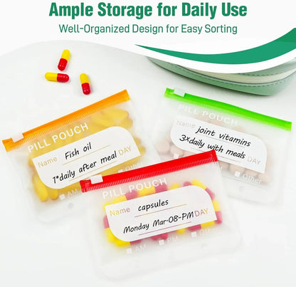 Travel Pill Organizer Set