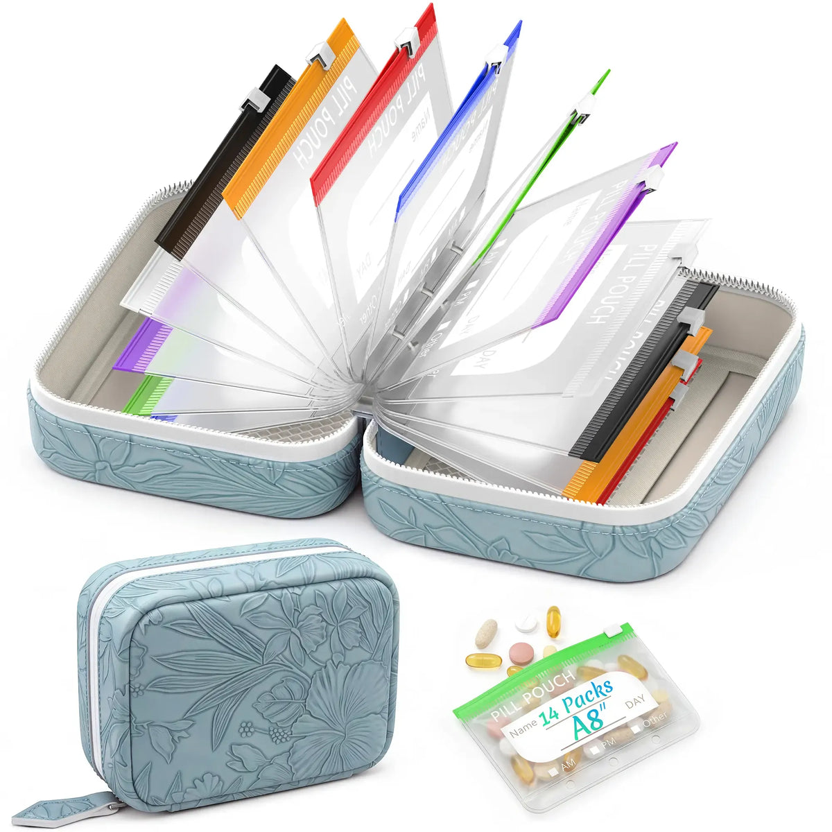 Travel Pill Organizer Set