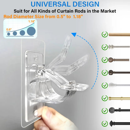 No-Drill Curtain Rod Brackets