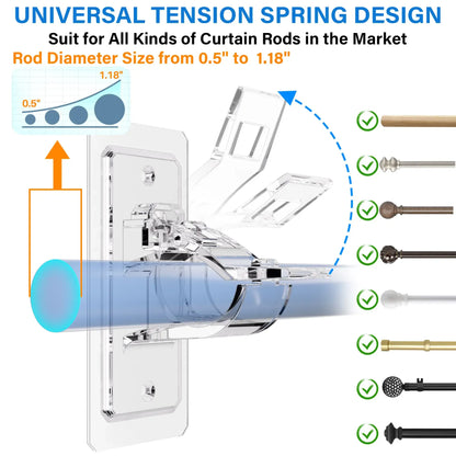 No-Drill Curtain Rod Brackets