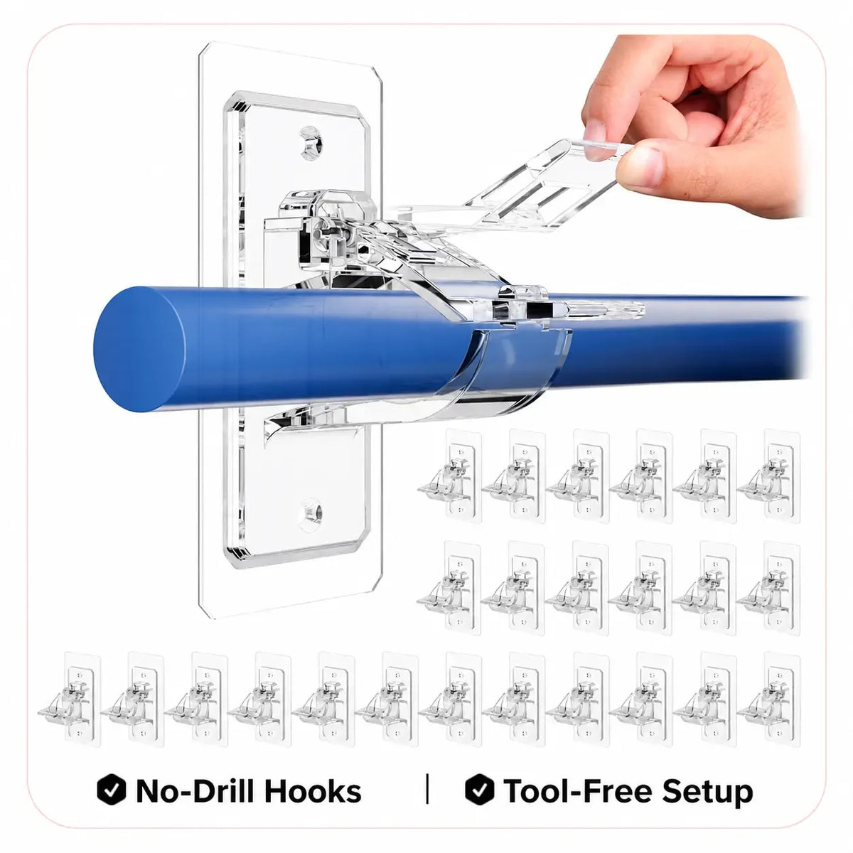 No-Drill Curtain Rod Brackets