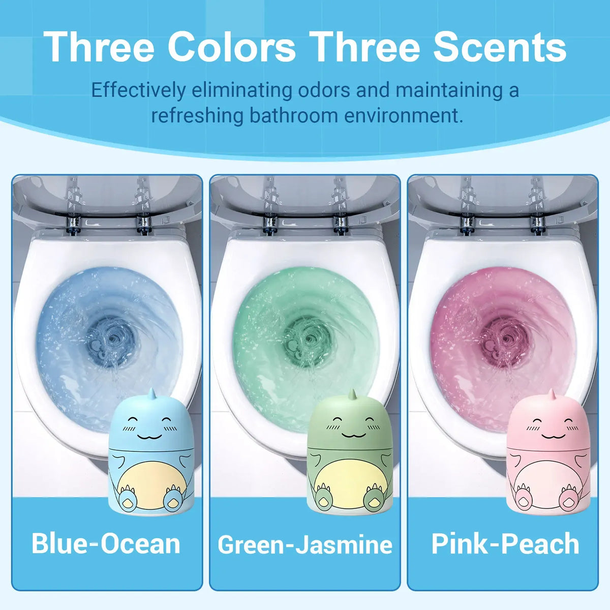 Dinosaur Toilet Bowl Cleaner Set