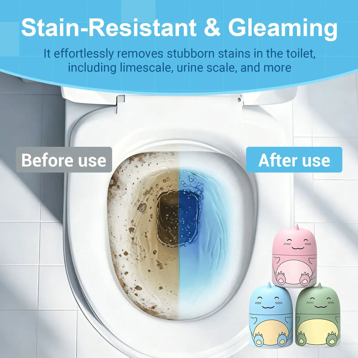 Dinosaur Toilet Bowl Cleaner Set