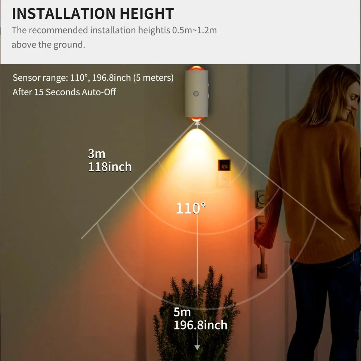 Rechargeable RGB Motion Sensor Night Light