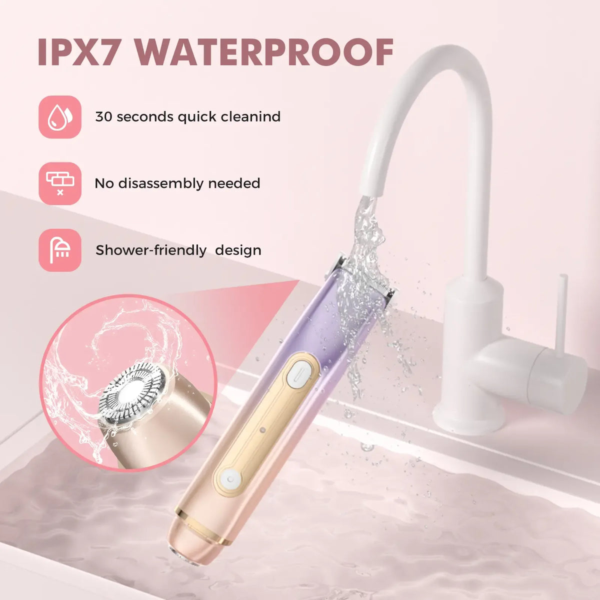 Women's Cordless 2-in-1 Wet-Dry Body & Facial Trimmer & Shaver