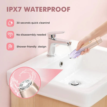 Women's Cordless 2-in-1 Wet-Dry Body & Facial Trimmer & Shaver