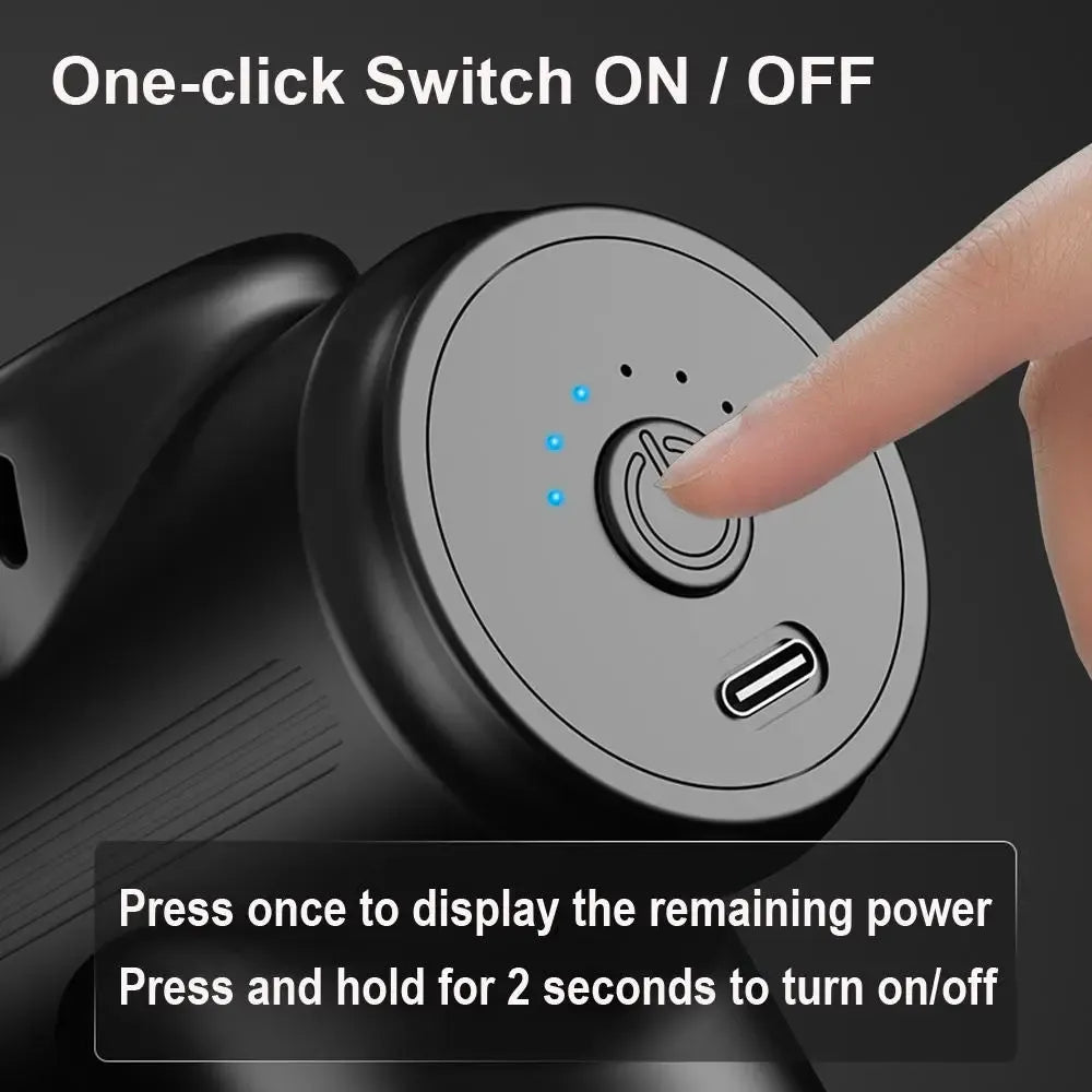 USB Rechargeable Handheld Massager with 8 Replaceable Heads