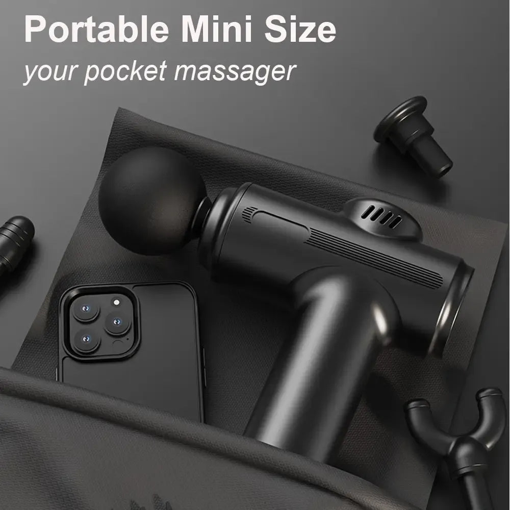 USB Rechargeable Handheld Massager with 8 Replaceable Heads
