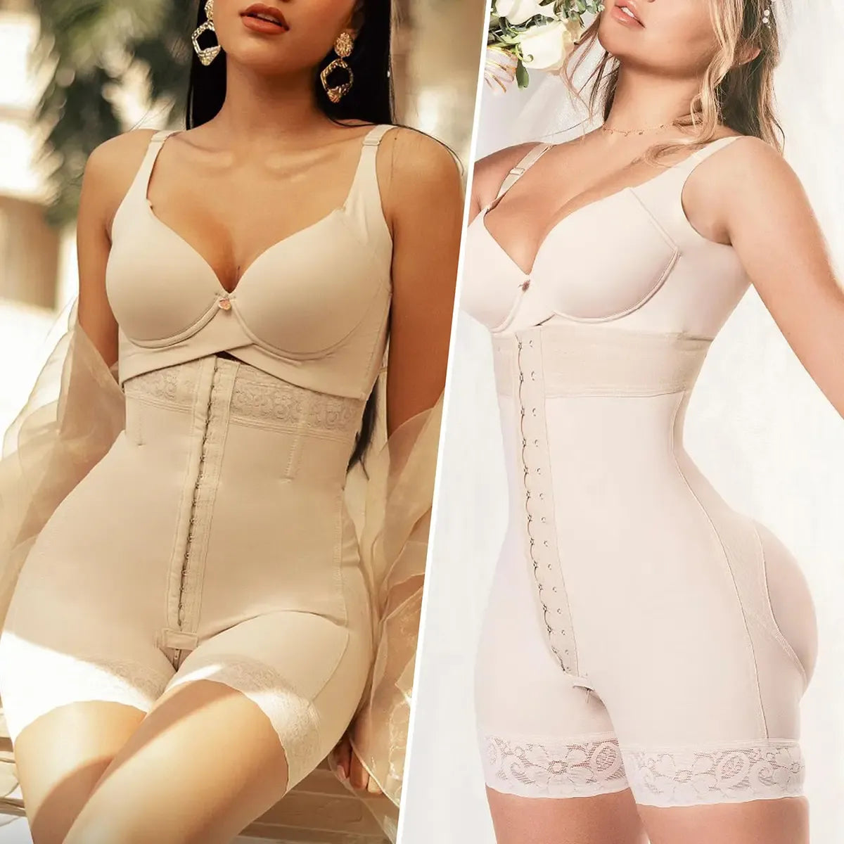 Tummy Control Shapewear for Women Fajas Colombianas Shorts Butt Lifter with Zipper Crotch