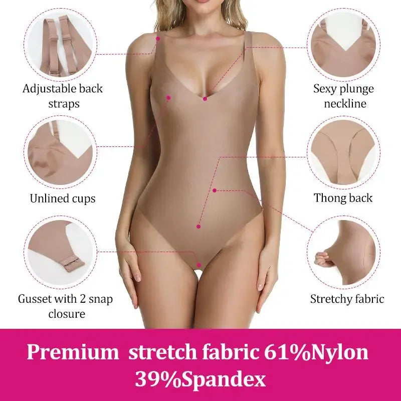 WIRELESS PLUNGE PLUNGE THONG BODYSUIT
