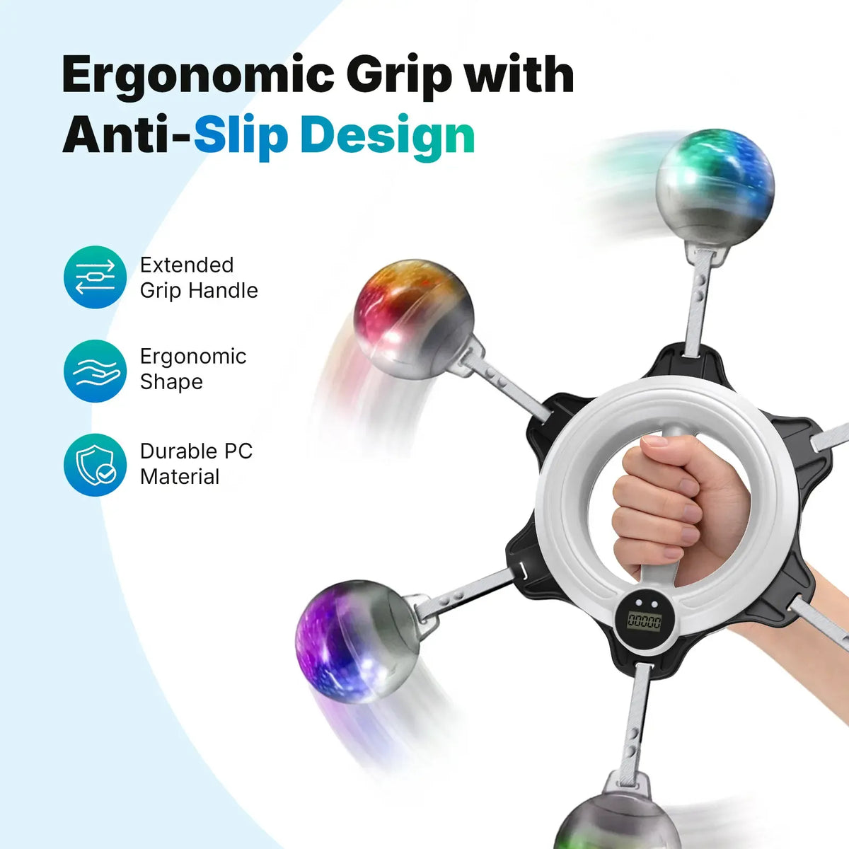360° Rotating Wrist & Forearm Trainer for Men and Women, Upper Body Strength Tool for Arms, Shoulders & Chest, Portable Home and Gym Fitness Equipment BackToSchool