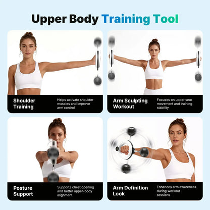 360° Rotating Wrist & Forearm Trainer for Men and Women, Upper Body Strength Tool for Arms, Shoulders & Chest, Portable Home and Gym Fitness Equipment BackToSchool