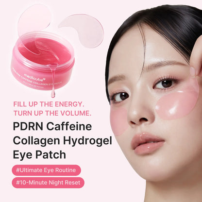 PDRN Pink Caffeine Collagen Eye Patch for Night Care | Fuller-Looking Eye Area, Under-Eye Puffiness and Dark Circle Care for a Smooth, Radiant, Youthful Look