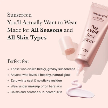 Collagen Sunscreen | SPF 50 Broad Spectrum Face Sunscreen | Lightweight, Non-Sticky, Hydrating Formula with No White Cast | Peptide and Cica for Soothing and a Natural Glow