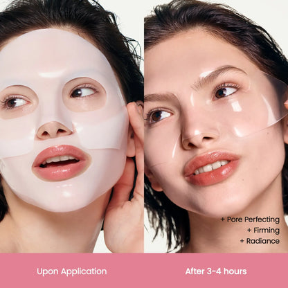 Collagen, PDRN, Ceranol & Sea Kelp Hydrogel Sleeping Mask Set (4 x 4, 16 Pcs) | K-Beauty Essential for Firming, Pore Tightening, Elasticity & Glass Skin