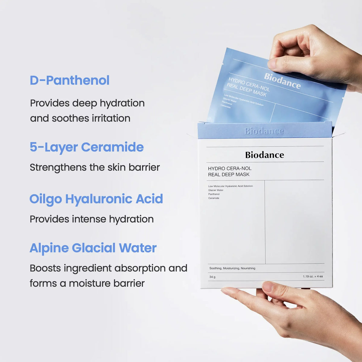 Collagen, PDRN, Ceranol & Sea Kelp Hydrogel Sleeping Mask Set (4 x 4, 16 Pcs) | K-Beauty Essential for Firming, Pore Tightening, Elasticity & Glass Skin