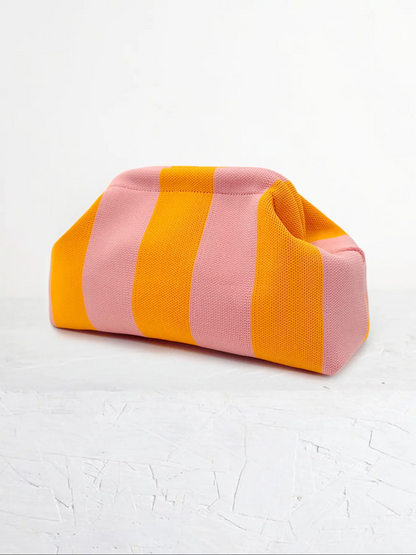 Women's Striped/rhombus/leaf/dot Cloud Handbag, Clip Closure Crossbody Bag, Lightweight Foldable for Daily Use, Gifts for Friends and Valentine's Day