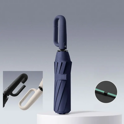 Windproof Automatic Folding Umbrella with Loop Buckle