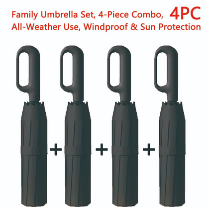 Windproof Automatic Folding Umbrella with Loop Buckle