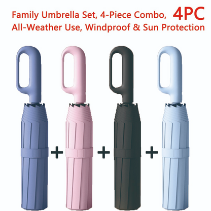 Windproof Automatic Folding Umbrella with Loop Buckle