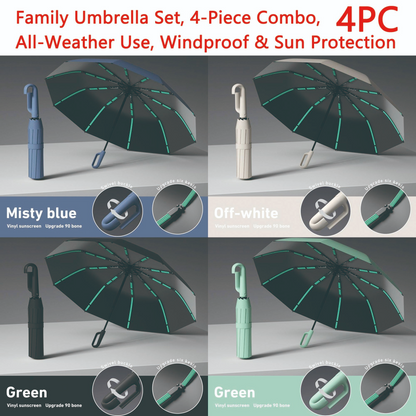 Windproof Automatic Folding Umbrella with Loop Buckle