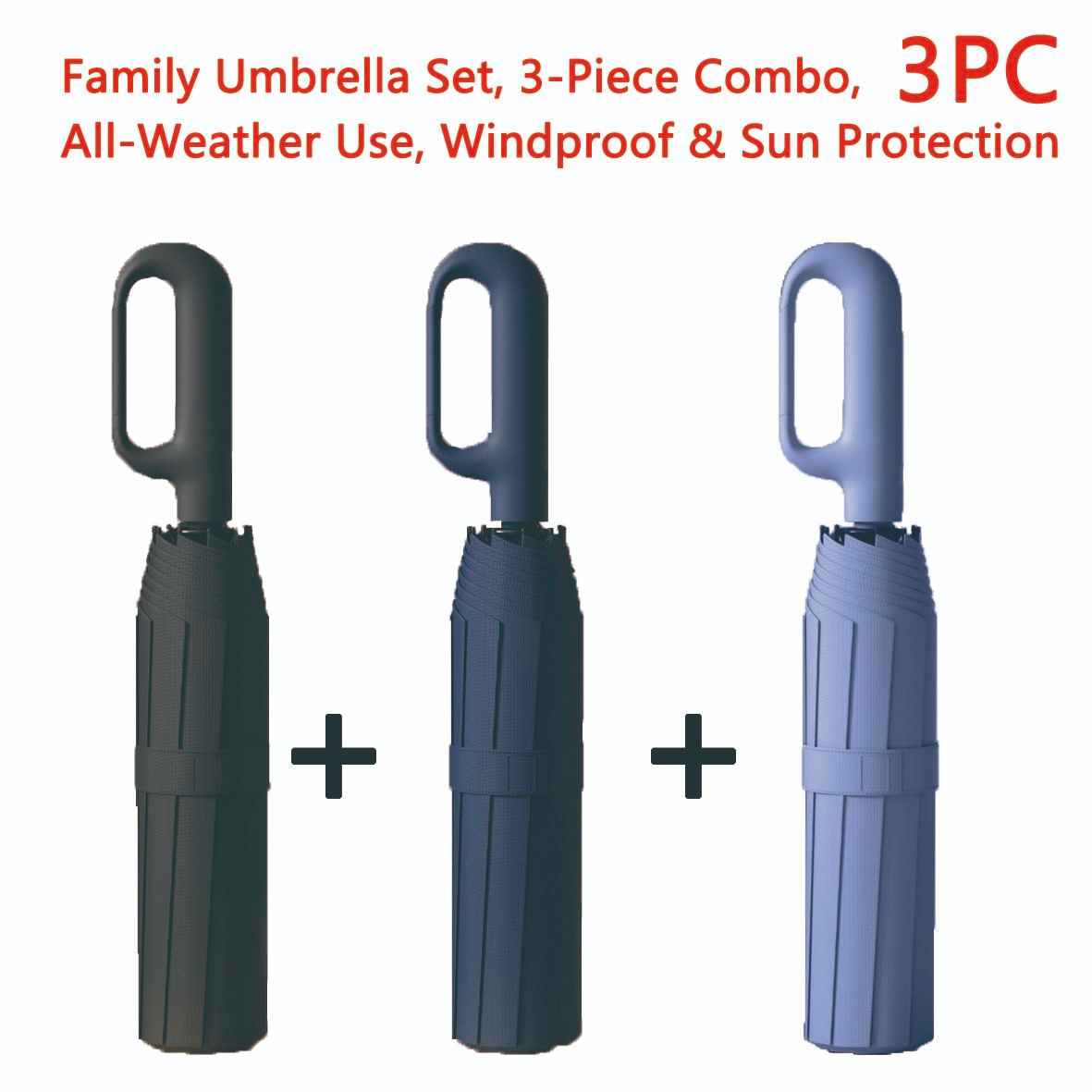Windproof Automatic Folding Umbrella with Loop Buckle