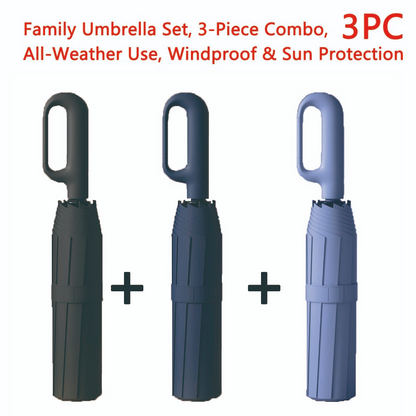 Windproof Automatic Folding Umbrella with Loop Buckle