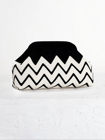 Women's Striped/rhombus/leaf/dot Cloud Handbag, Clip Closure Crossbody Bag, Lightweight Foldable for Daily Use, Gifts for Friends and Valentine's Day
