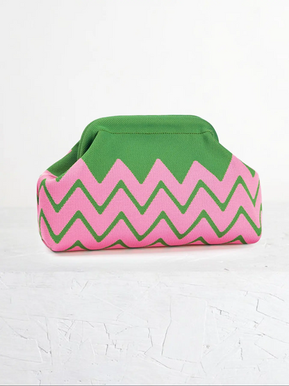 Women's Striped/rhombus/leaf/dot Cloud Handbag, Clip Closure Crossbody Bag, Lightweight Foldable for Daily Use, Gifts for Friends and Valentine's Day
