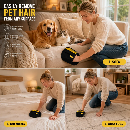 Pet Hair Remover Glove for Cats & Dogs, Reusable Electrostatic Lint Remover Mitt for Furniture, Couch, Carpet & Clothes